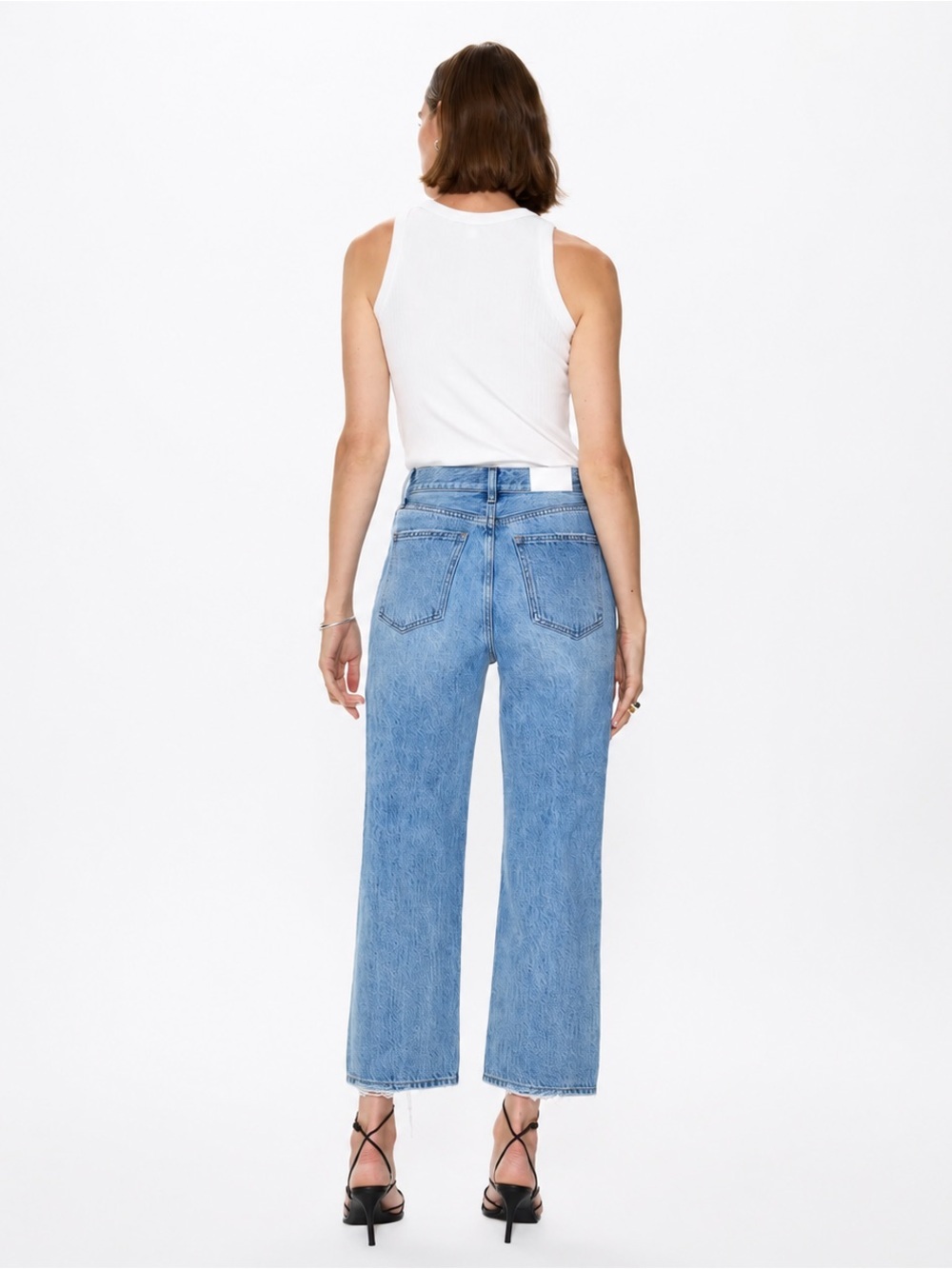 Pistola High Waisted Straight Leg Medium Wash Jeans Size 26 - Picture 3 of 13